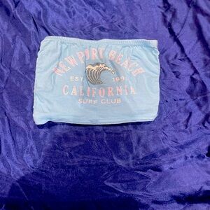 Forever21 blue beach tube top